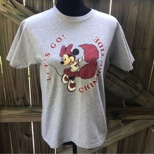 Disney & Alabama Crimson Tide Minnie Mouse Grey Short Sleeve Cheerleader Tee
